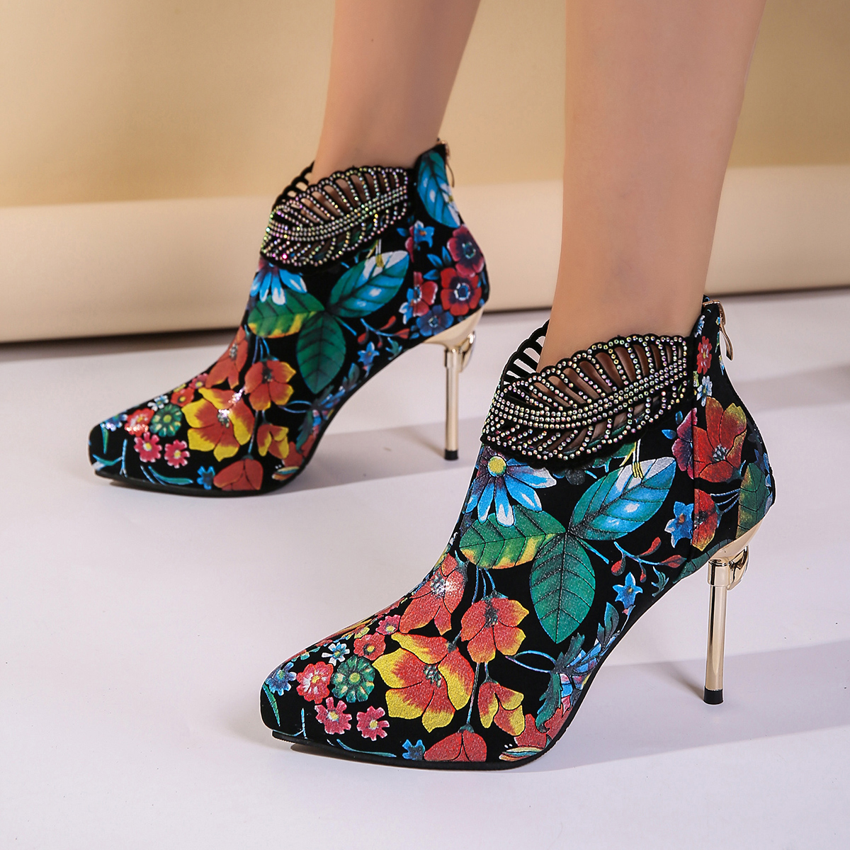 Ethnic Styling Tips - Autumn/Winter Women stiletto heels pointed tip
