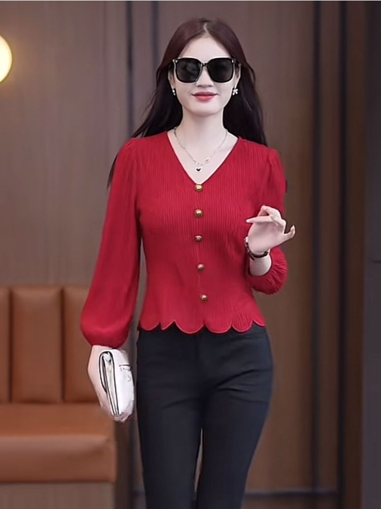 French Shirt Women Long-sleeve - Thai Silk Blouse บทวิจารณ์และราคา