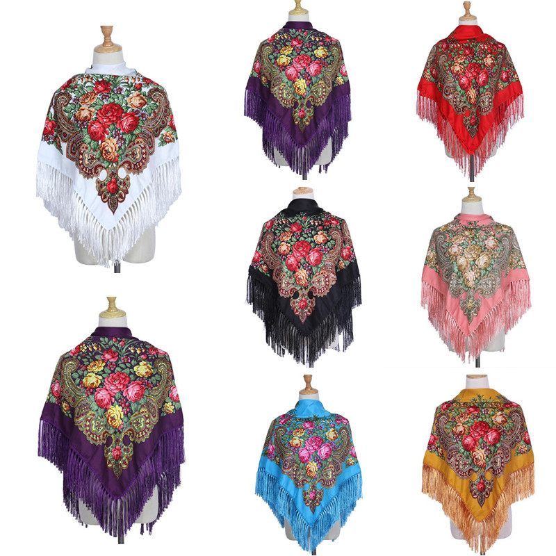 Retro Printed Scarf Winter Boh - Ethnic Boho Fashion บทวิจารณ์และราคา