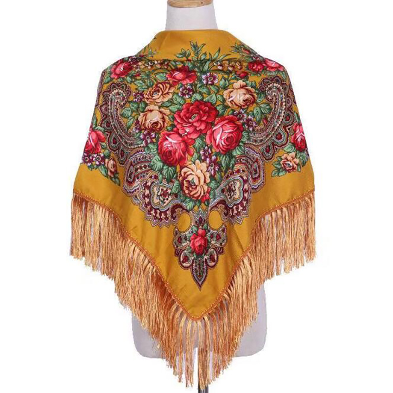 Retro Printed Scarf Winter Boh - Ethnic Boho Fashion บทวิจารณ์และราคา