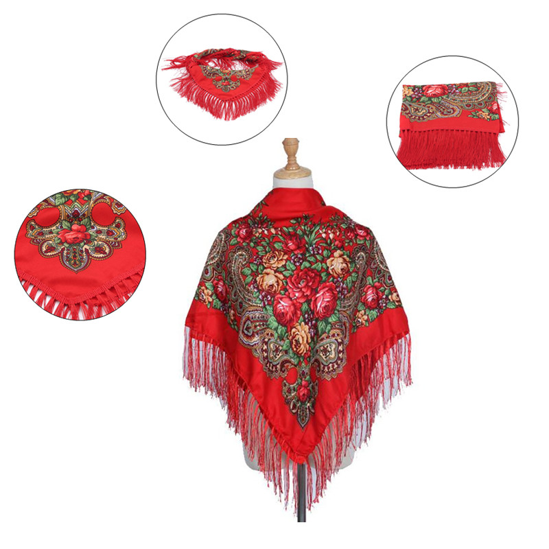Retro Printed Scarf Winter Boh - Ethnic Boho Fashion บทวิจารณ์และราคา