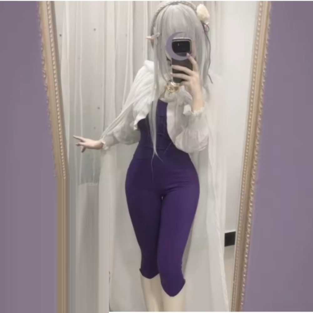 NEW Emilia Rezero Cosplay Cost - Ethnic Outfit บทวิจารณ์และราคา