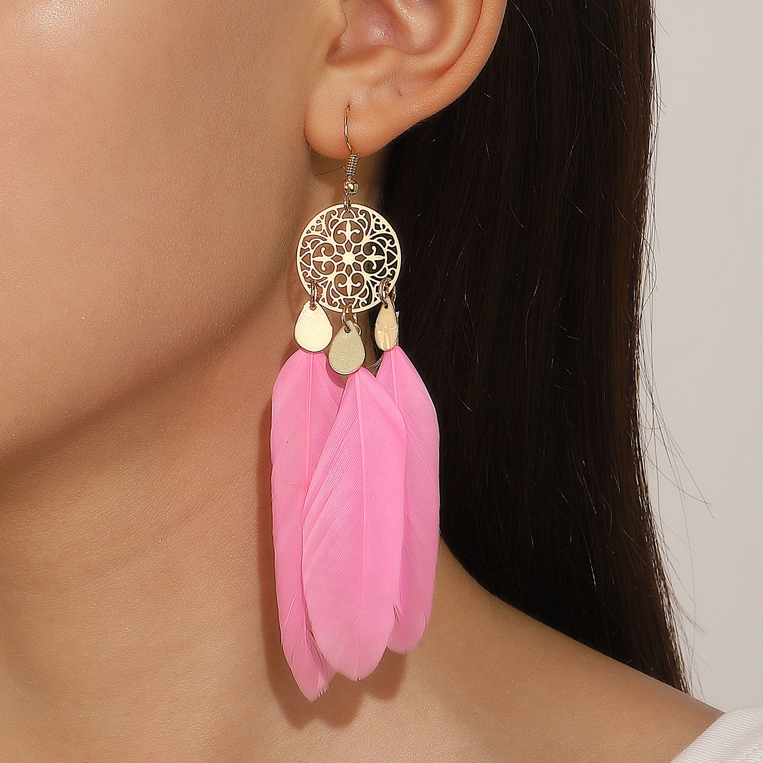 Exotic Bohemian Pink Feather T - Ethnic Fashion Trends 2026 บทวิจารณ์และราคา