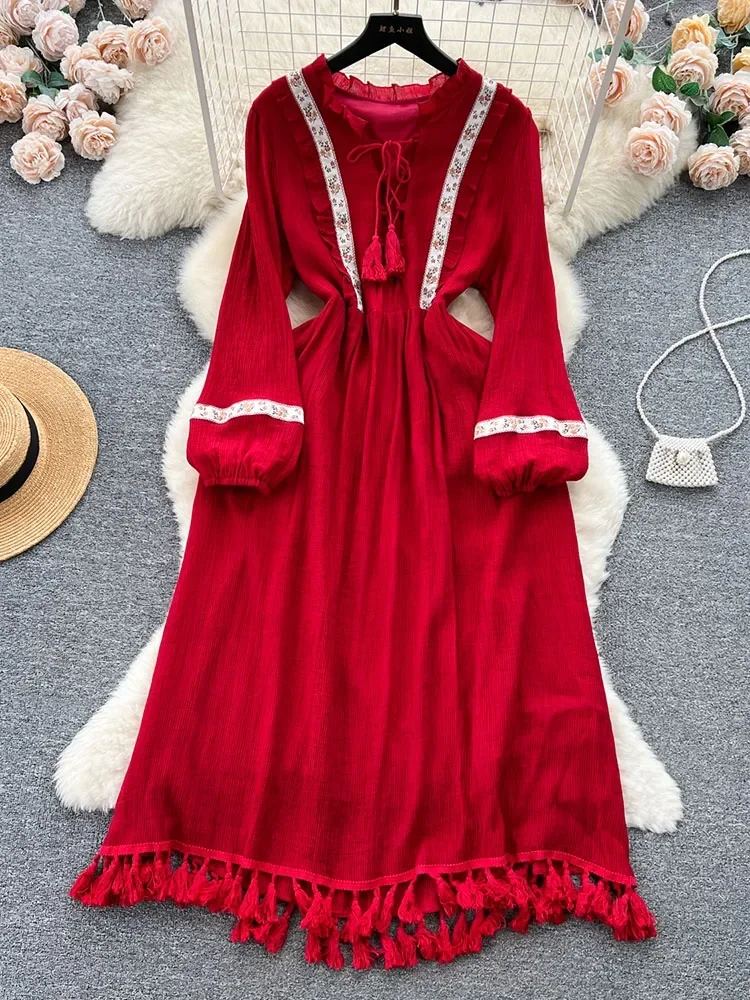 Spring/Summer Bohemian Dress W - Ethnic Boho Fashion บทวิจารณ์และราคา