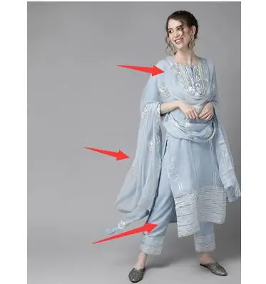 Traditional Indian Punjabi Emb - Salwar Kameez Set บทวิจารณ์และราคา