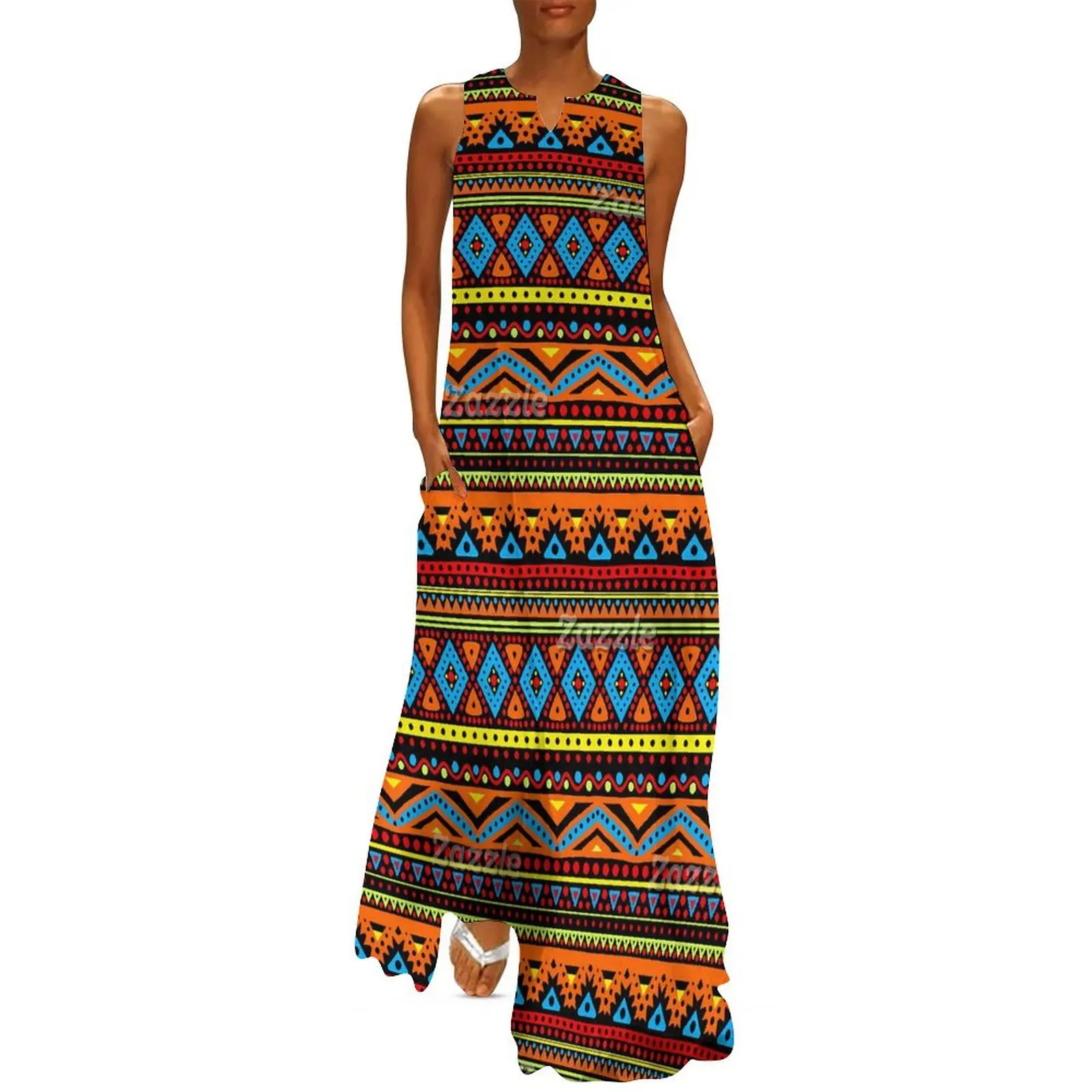 Vintage Ethnic Long Dress Red  - Ethnic Boho Fashion บทวิจารณ์และราคา