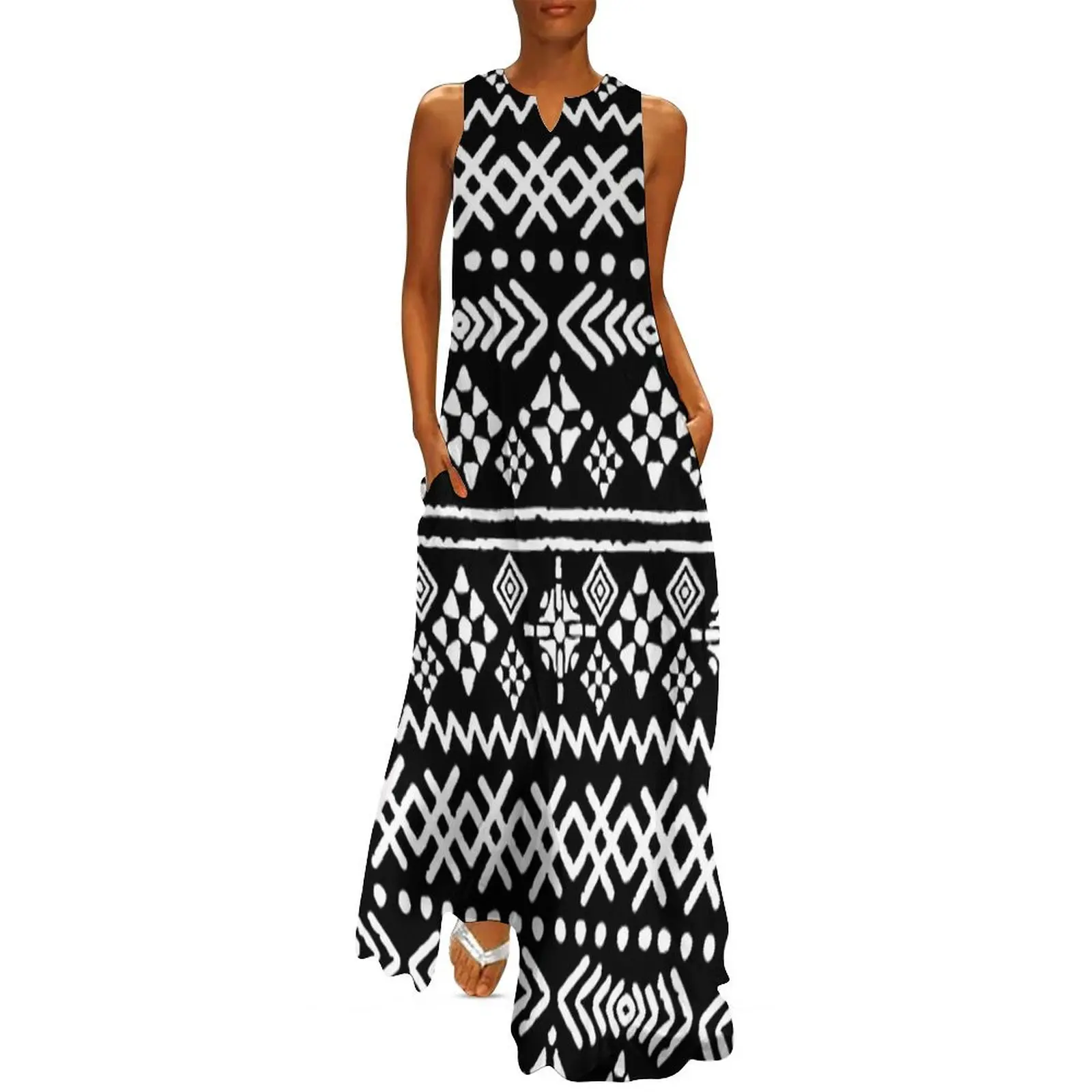 Vintage Ethnic Long Dress Red  - Ethnic Boho Fashion บทวิจารณ์และราคา