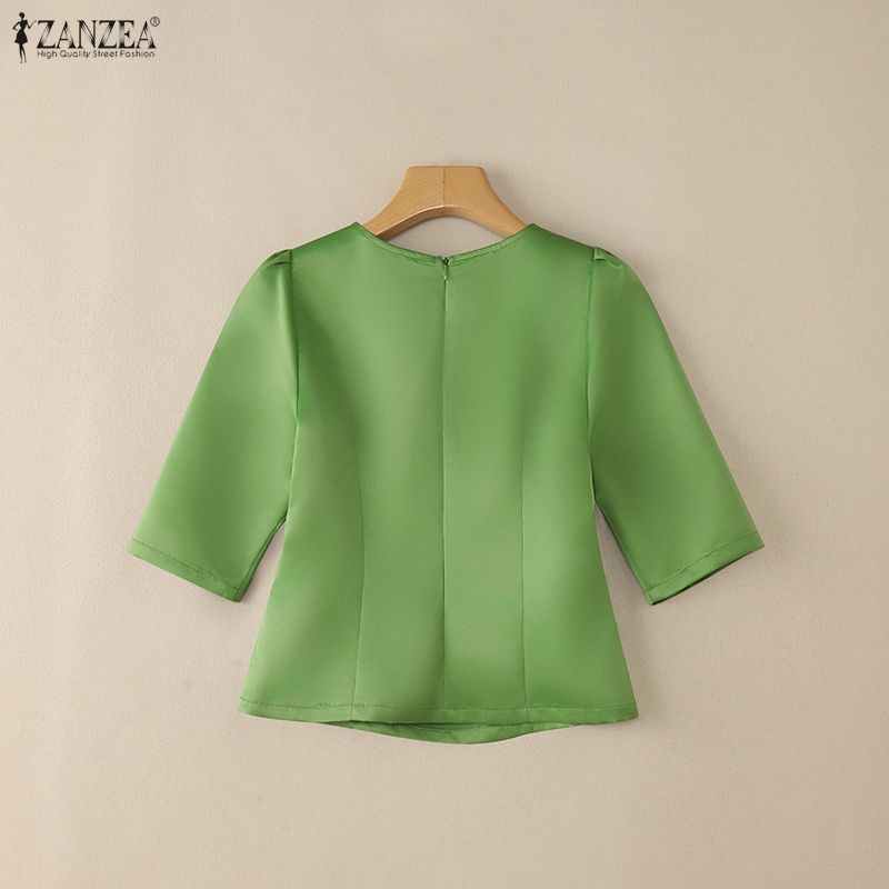 ZANZEA Women's Elegant Satin B - Thai Silk Blouse บทวิจารณ์และราคา