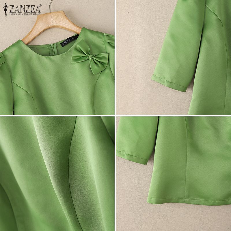 ZANZEA Women's Elegant Satin B - Thai Silk Blouse บทวิจารณ์และราคา