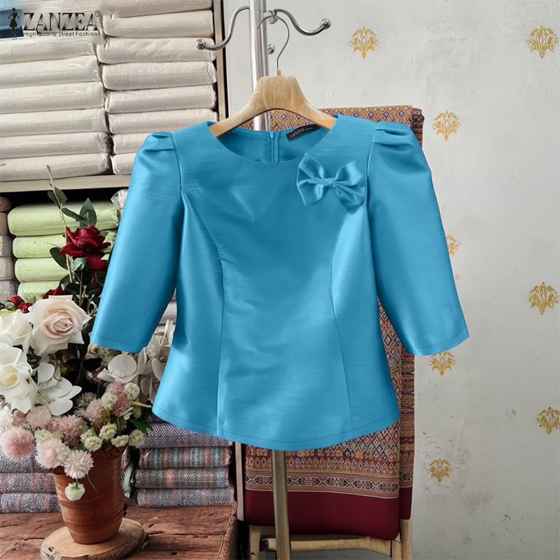 ZANZEA Women's Elegant Satin B - Thai Silk Blouse บทวิจารณ์และราคา