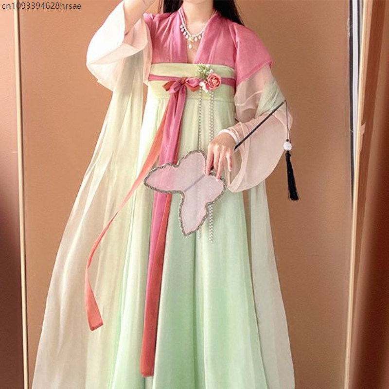 Chinese Traditional Hanfu Pink - Ethnic Dress Fashion Show บทวิจารณ์และราคา