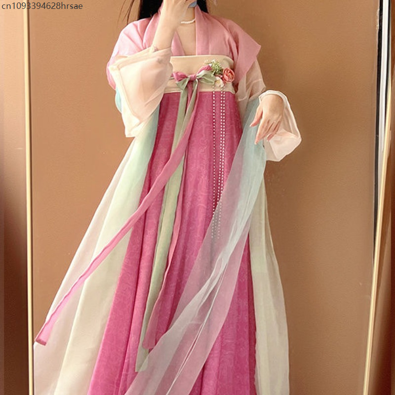 Chinese Traditional Hanfu Pink - Ethnic Dress Fashion Show บทวิจารณ์และราคา