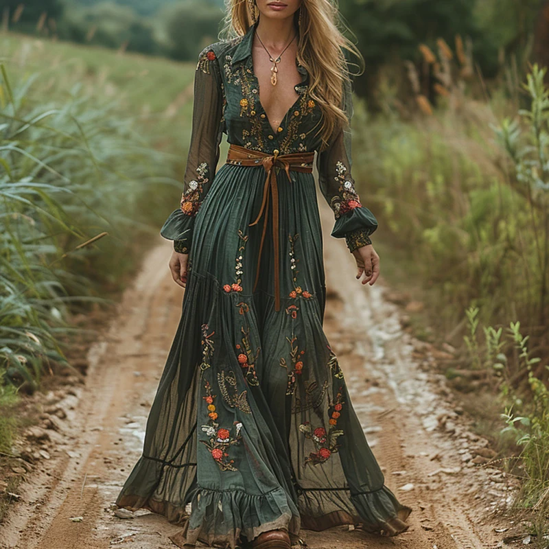 Ethnic Fashion Floral Print Vi - Ethnic Boho Fashion บทวิจารณ์และราคา