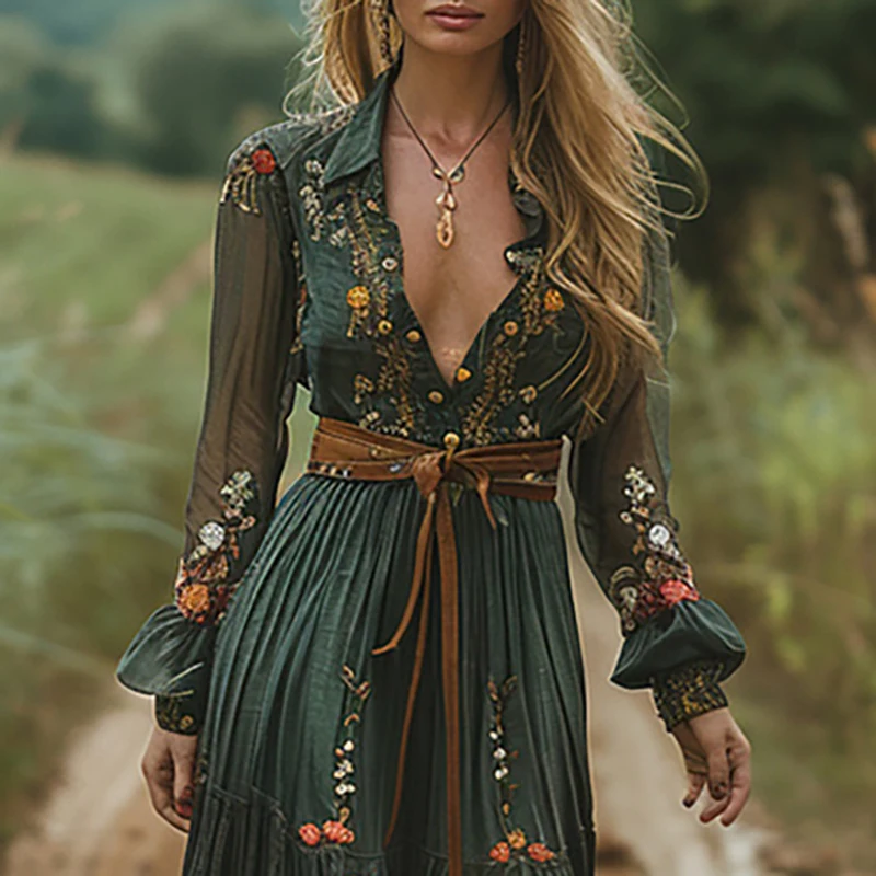 Ethnic Fashion Floral Print Vi - Ethnic Boho Fashion บทวิจารณ์และราคา