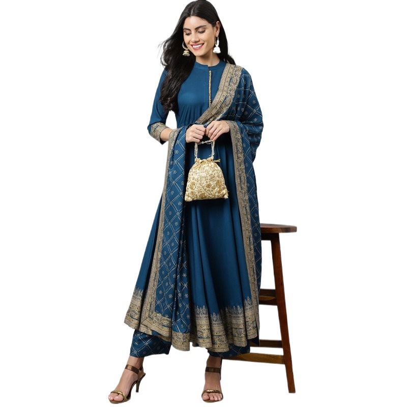 Indian Ethnic Wear Women Kurta - Salwar Kameez Set บทวิจารณ์และราคา