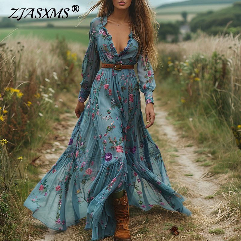 Ethnic Fashion Floral Print Vi - Ethnic Boho Fashion บทวิจารณ์และราคา