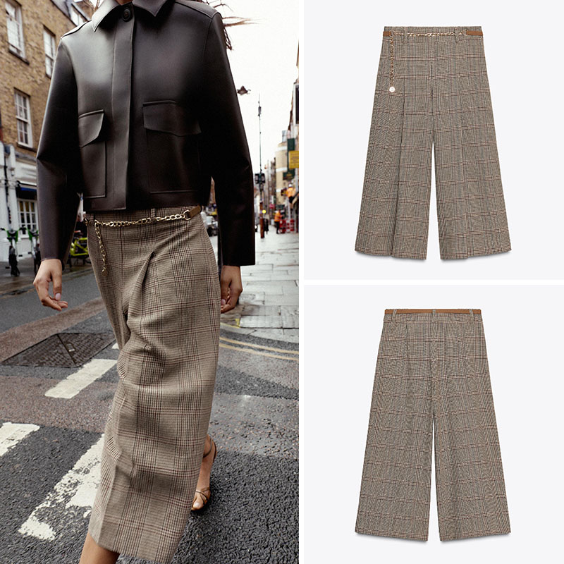 High Waist Loose Plaid Long Ca - Ethnic Clothing & Online Fashion Store Khaadi Us บทวิจารณ์และราคา