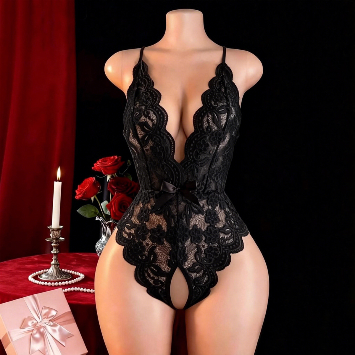 Hot Crotchless Sexy Lingerie F - Ethnic Outfit บทวิจารณ์และราคา