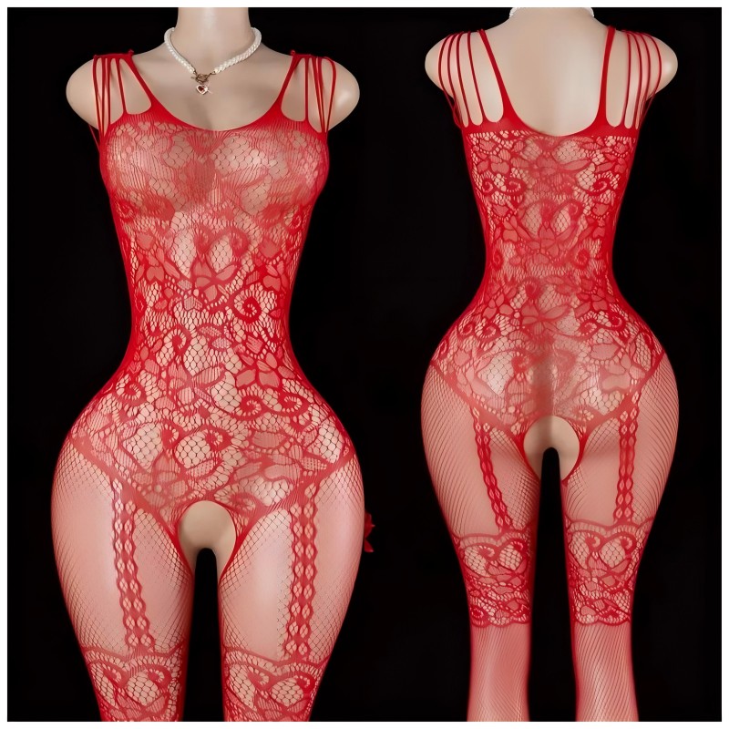 Mesh Sexy Crotchless Long Stoc - Ethnic Outfit บทวิจารณ์และราคา