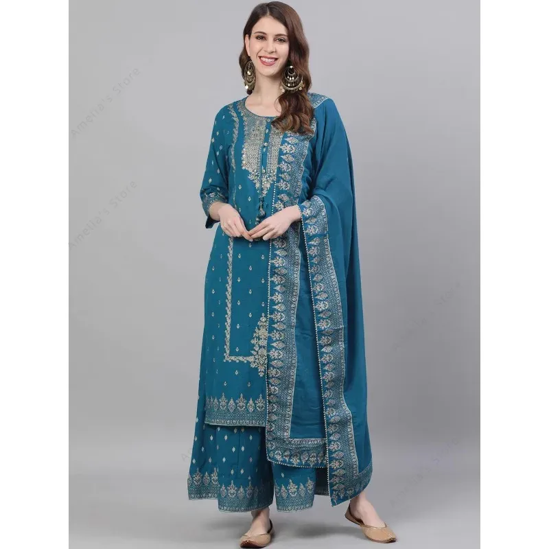 Indian Women's Punjabi Suit 3- - Salwar Kameez Set บทวิจารณ์และราคา