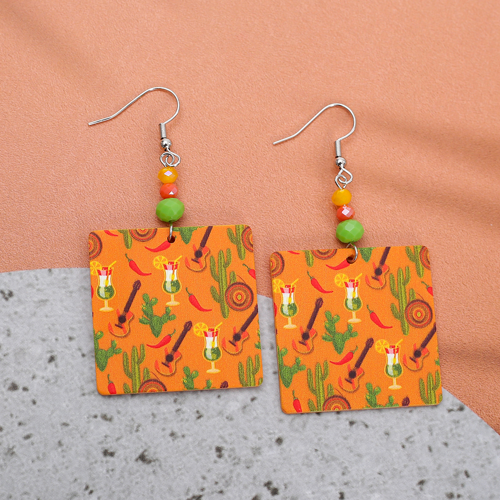 Geometric Square Acrylic Earri - Ethnic Fashion Trends 2026 บทวิจารณ์และราคา