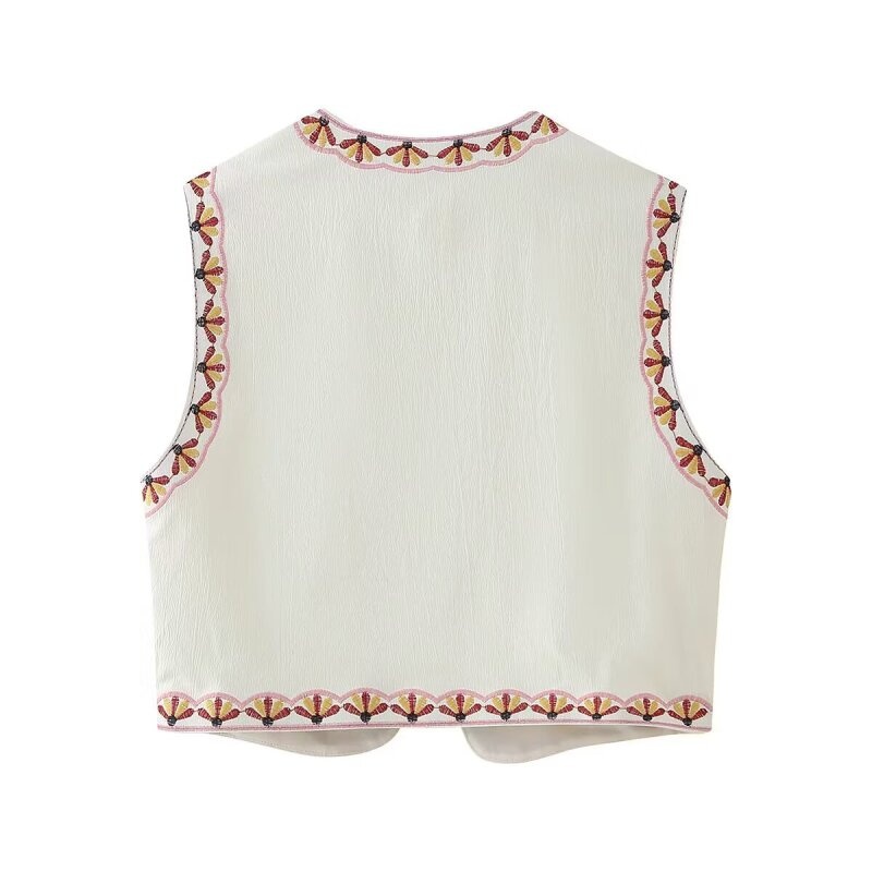 Women's Spring Floral Embroide - Ethnic Boho Fashion บทวิจารณ์และราคา
