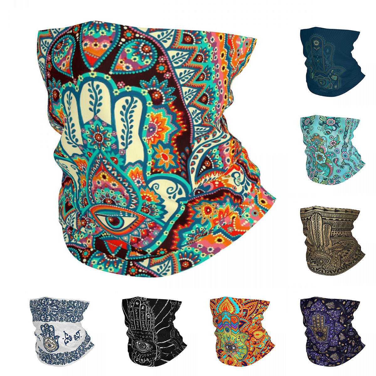 Hamsa Hand Bohemian Bandana Ne - Ethnic Boho Fashion บทวิจารณ์และราคา