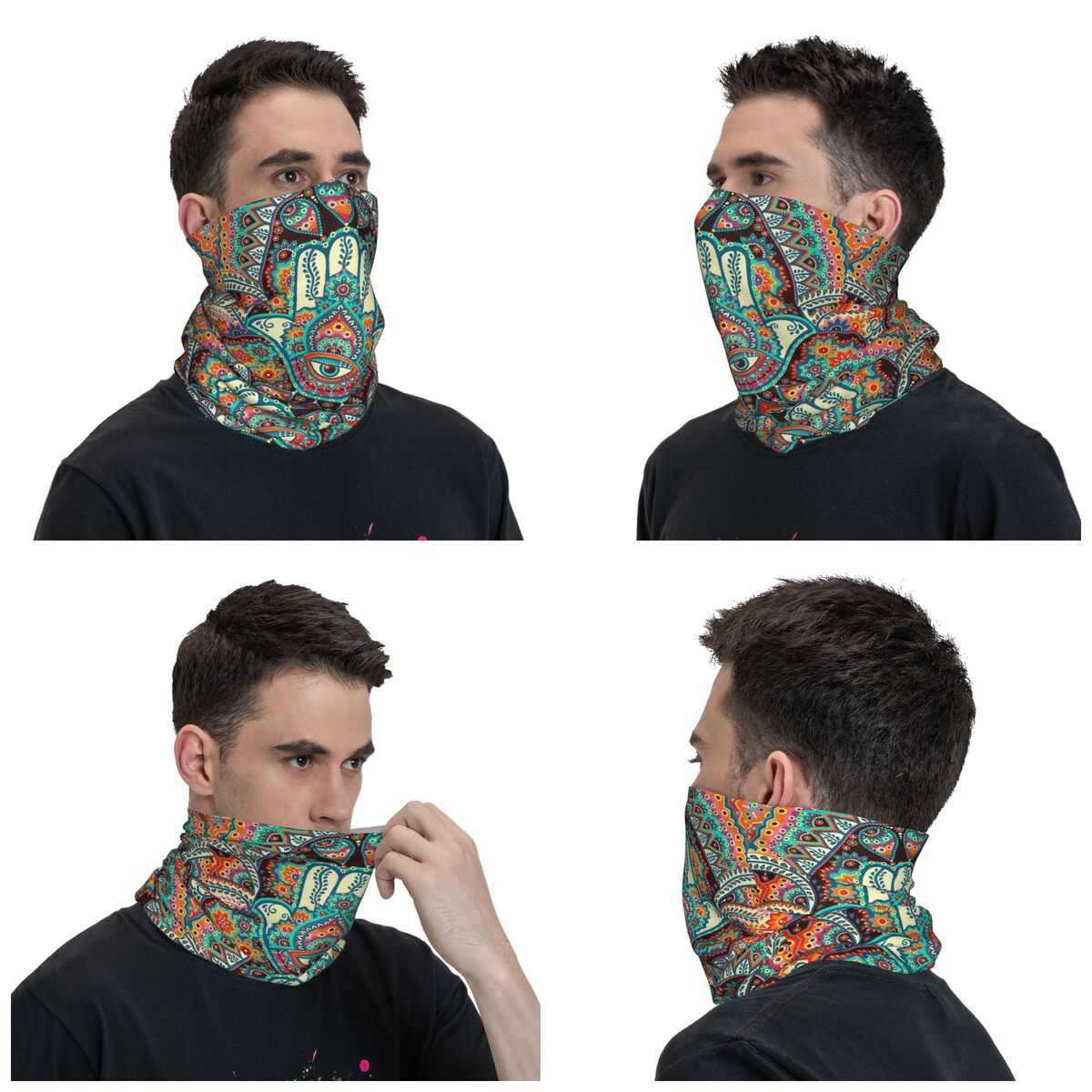 Hamsa Hand Bohemian Bandana Ne - Ethnic Boho Fashion บทวิจารณ์และราคา