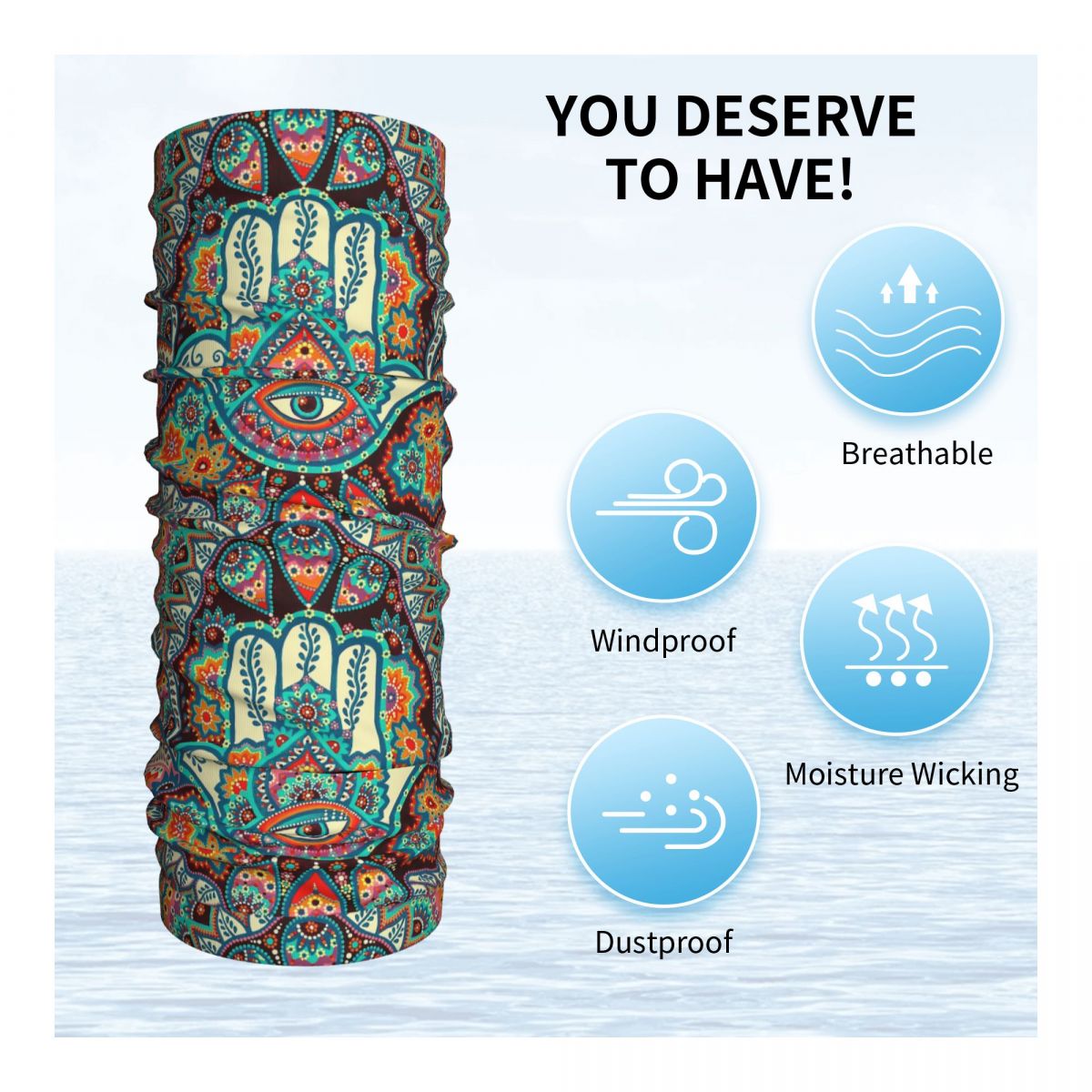 Hamsa Hand Bohemian Bandana Ne - Ethnic Boho Fashion บทวิจารณ์และราคา